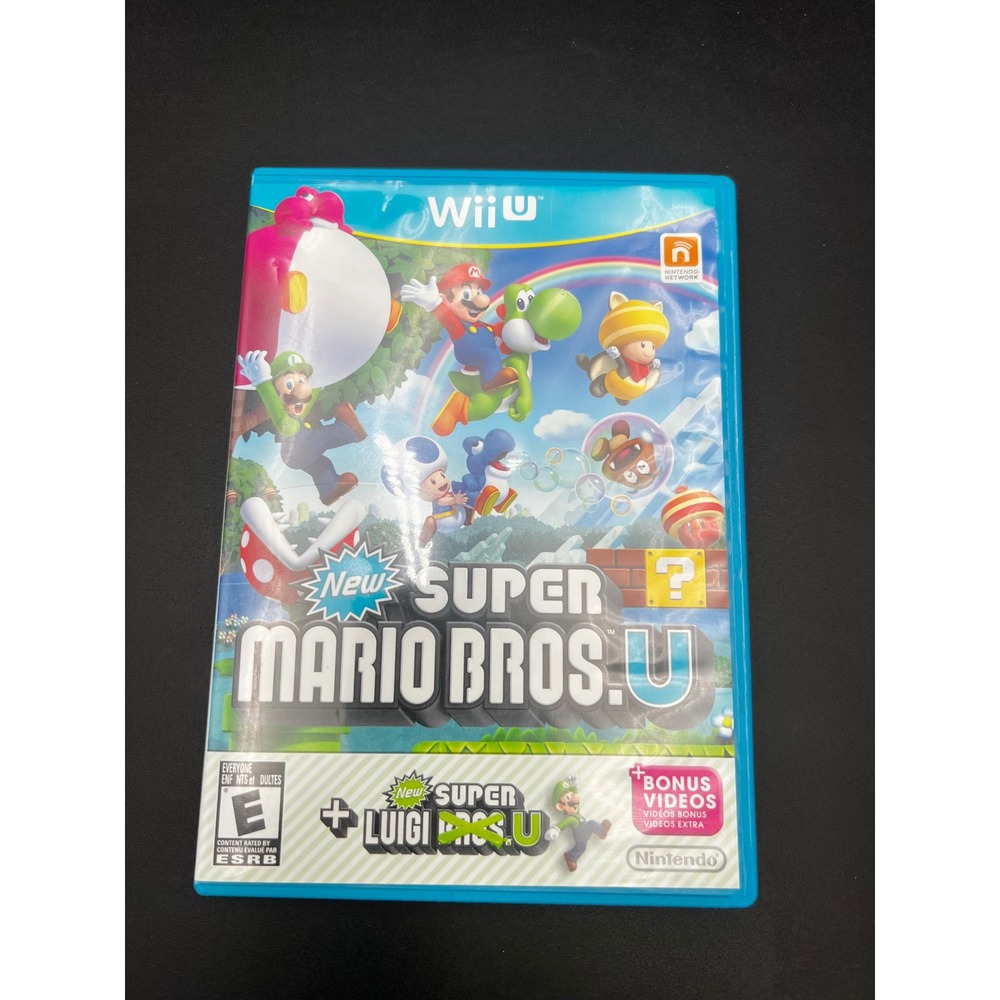 New Super Mario Bros U + New Super Luigi U Nintendo Wii U 2013 Disc Only Case